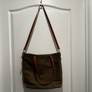 Old Navy Olive Green Canvas Tote Bag